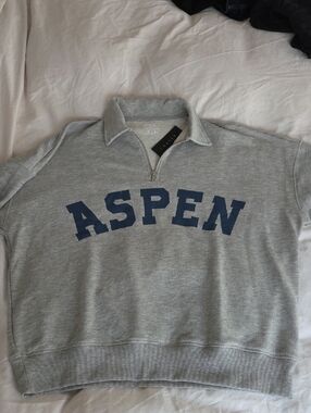 Chaser Gray Pullover Sweatshirt with Navy ASPEN Graphic